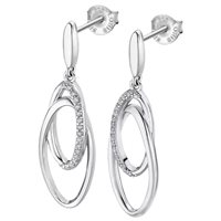 Ohrringe Lotus Dame in Silber Cubic Zirconia LP3489-4/1